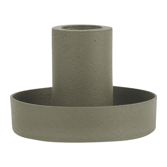 __Kerzenhalter für Stabkerzen mit Ø13 mm, Staubig Grün, H40/Ø50 mm, Ib Laursen