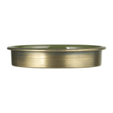 Kerzentablett aus Metall mit Kante, rund, innen olivegrün, H28/Ø143 mm, Ib Laursen - luterna.de