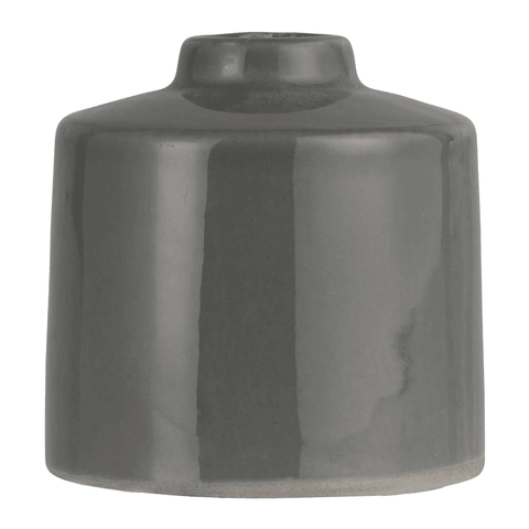 Kerzenhalter aus Keramik, grau, H80/Ø78 mm, Ib Laursen - luterna.de