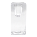 Kerzenhalter aus Glas für Stabkerzen, eckig, 80/40 mm, BOLSIUS
