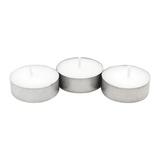 Teelichter in Aluminiumhülle, weiß, BOLSIUS, Brenndauer ca. 4h, Beutel mit 50 Stück