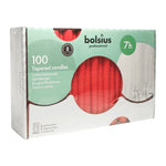 Spitzkerzen, Rot, BOLSIUS, 23/240 mm, Brenndauer ca. 7h, Box mit 100 Stück