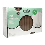 Spitzkerzen, Taupe, BOLSIUS, 23/240 mm, Brenndauer ca. 7h, Box mit 100 Stück