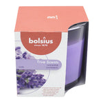 TRUE SCENTS, Duftkerze im Glas, groß, Französischer Lavendel, BOLSIUS, 95/95 mm, Brenndauer ca. 43h
