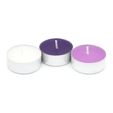 Duft-Teelichter, mehrfarbig, Französischer Lavendel, BOLSIUS, Ø38 mm, Brenndauer ca. 4h, 30 Stück pro Verpackung - luterna.de