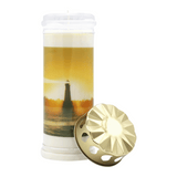 BOLSIUS-Motivkerze "Leuchtturm", 75/200 mm, Brenndauer ca. 70h, Lieferumfang 3 Stück, Grabkerzen