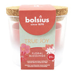 TRUE JOY, Duftkerze im Glas, Floral Blessings, mit veganem Wachs, BOLSIUS, 66/83 mm, Brenndauer ca. 21h
