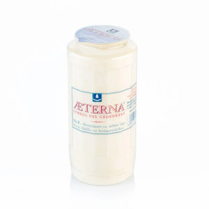 AETERNA-Öllicht, 100% reines Pflanzenöl, Weiß, Nr. 8, Brenndauer 7 Tage, 151/68 mm, Karton mit 20 Stück