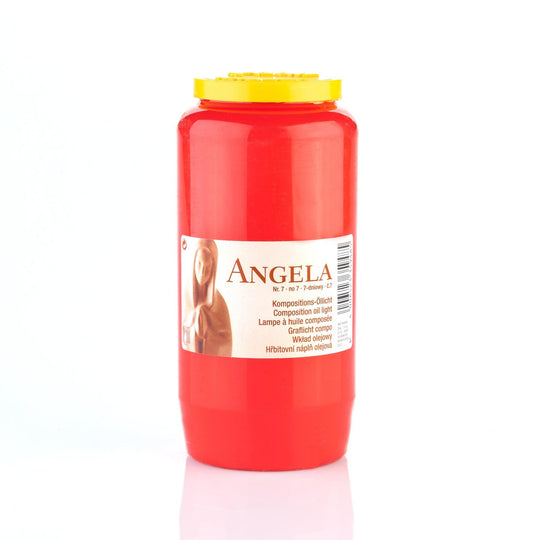 ANGELA-Kompositionsöllicht Nr. 7, Rot, BOLSIUS, 140/65 mm, Brenndauer ca. 84h, Karton mit 24 Stück, Grabkerzen