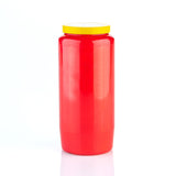 GRAFEN-Premiumöllicht, 100% reines Pflanzenöl, Rot, Nr. 607, Brenndauer ca. 6 Tage, 151/68 mm, Karton mit 20 Stück - luterna.de