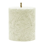 Stumpenkerze aus Stearin, Elfenbein, 64/75 mm, 100% pflanzliches Wachs, KERZENFARM HAHN, Brenndauer ca. 19,5h