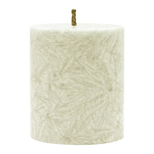 Stumpenkerze aus Stearin, Elfenbein, 64/75 mm, 100% pflanzliches Wachs, KERZENFARM HAHN, Brenndauer ca. 19,5h