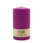 PURE NATURAL WAX, Erika, Stumpenkerze, WENZEL, 130/70 mm, Brenndauer ca. 47h, 100% plastikfrei