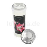 JEKA-Motivkerze "Lilie", 100% Pflanzenöl, 75/215 mm, Brenndauer bis zu 7 Tage, 3 Stück - luterna.de
