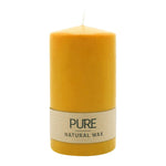 PURE NATURAL WAX, Natur, Stumpenkerze, WENZEL, 130/70 mm, Brenndauer ca. 47h, 100% plastikfrei