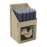 Stabkerzen Anthrazit, 180/22 mm, KERZENFARM HAHN, Brenndauer 8h, 25 St.