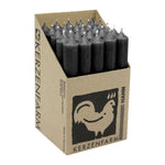 Stabkerzen Schwarz, 180/22 mm, KERZENFARM HAHN, Brenndauer 8h, 25 St.