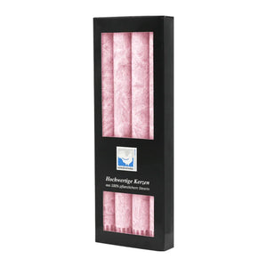 Stearin Stabkerzen Pastellaltroa, 250/22 mm, KERZENFARM HAHN, Brenndauer 10h, 4 St.